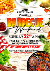 BARBECUE WEEKEND FLYER A4 template