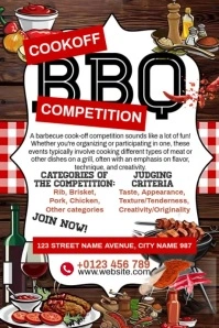 Barbeque Cook Off Competition Poster template