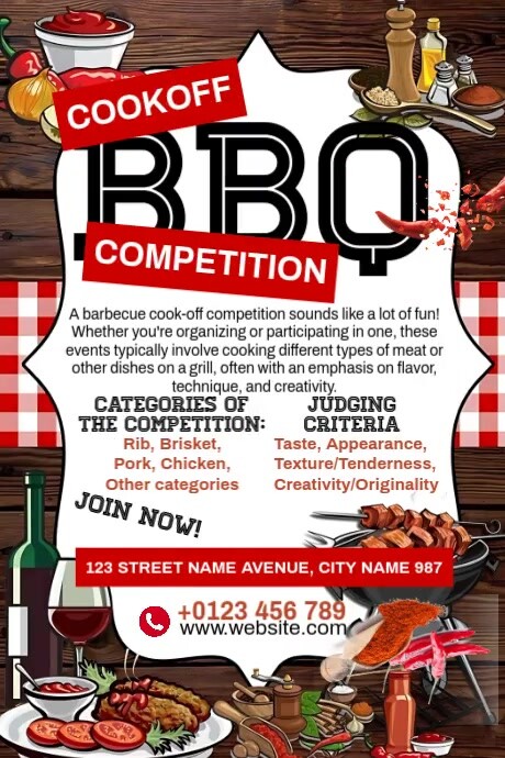 Barbeque Cook Off Competition Template | PosterMyWall