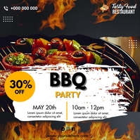 Barbeque โพสต์บน Instagram template