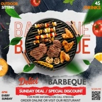 barbeque, thanksgiving Instagram Post template