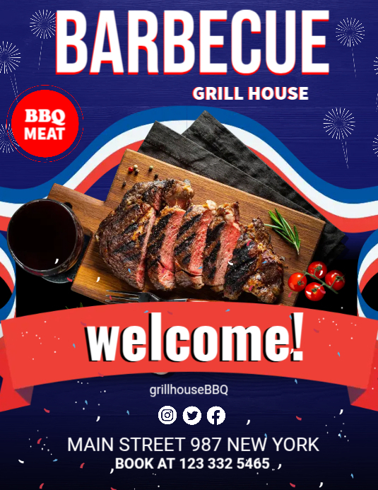 Copy of Barbeque Food Cover | PosterMyWall
