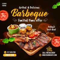 Barbeque Menu Instagram-opslag template