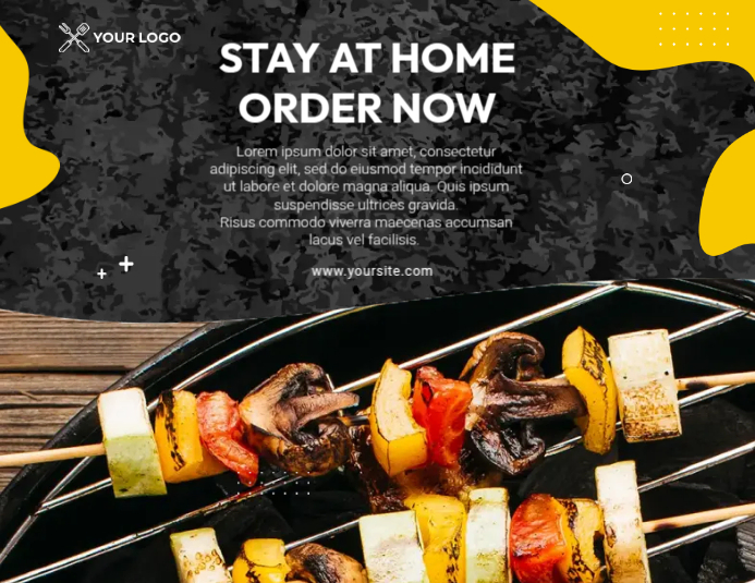 Barbeque Menu Volante (Carta US) template