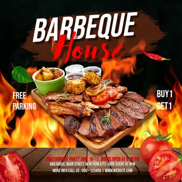 Barbeque Video Ad Template | PosterMyWall
