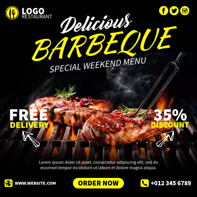 Weekend Menu Design Copy of Barbeque Weekend Menu | PosterMyWall