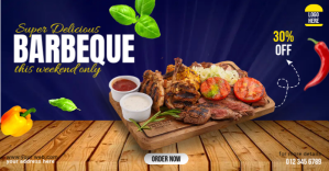 Barbeque Weekend Menu ภาพที่แชร์บน Facebook template