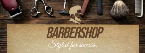 barber FB cover photo template Facebook Omslag Foto