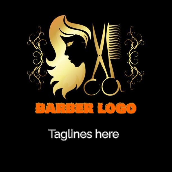 barber logo || barber shop logo Logótipo template