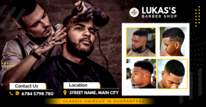 Barber Shop Facebook Shared Image template