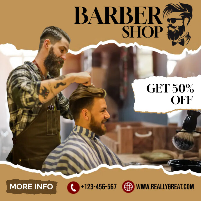 Barber Posts. Design barber shop Template | PosterMyWall