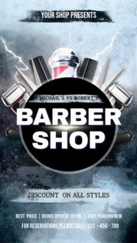 Barber Shop Pantalla Digital (9:16) template