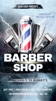 Barber Shop Digital Display (9:16) template