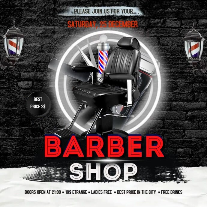 Barber Shop Template PosterMyWall