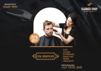 Barber Shop Carte postale template