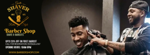 Barber Shop Couverture Facebook template