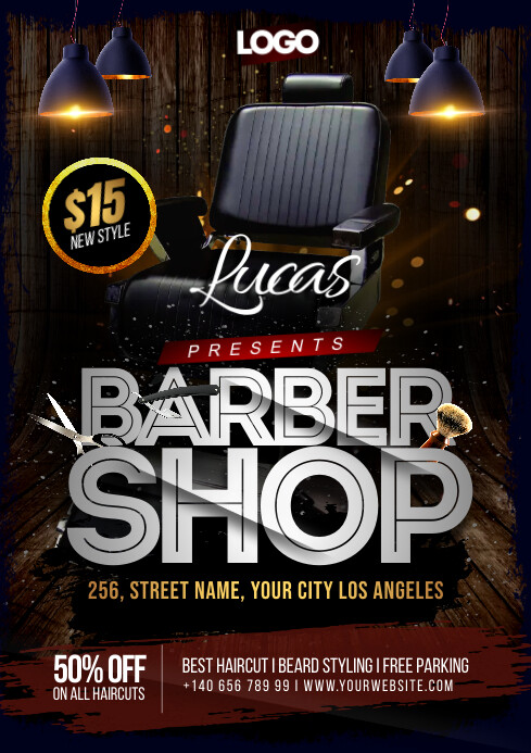 Barber Shop Flyer Template PosterMyWall barber-shop-flyer-template-postermywall