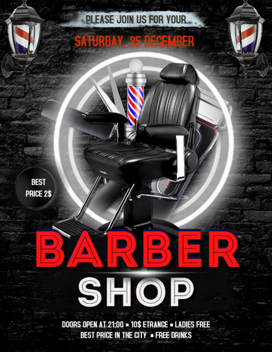 Barber Shop Flyer Template PosterMyWall