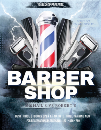 Barber Shop Flyer Volantino (US Letter) template
