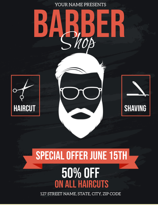 Friseur Flyer Flyer Vorlage Vorlage Postermywall