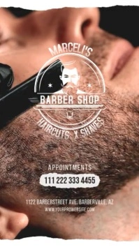 Barber Shop Flyer Video Ad Template Digital Display (9:16)