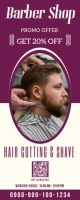 Barber shop hair cut and shave service banner template