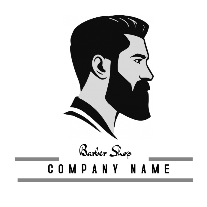 barber shop logo template โลโก้