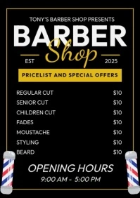 Barber Shop Offer A4 template