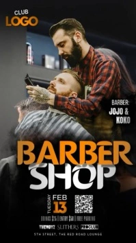 Barber Shop Opening Grand Instagram Story template