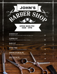 Barber Shop Price Flyer Poster template