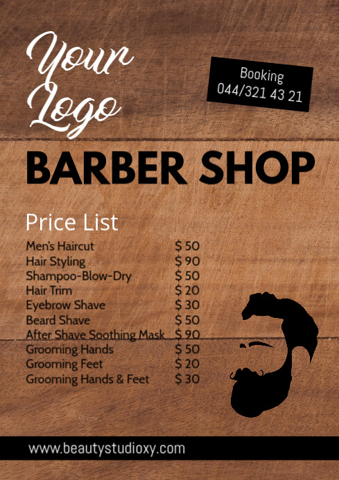 Friseur Preisliste Flyer Poster Haarschnitt Vorlage Postermywall