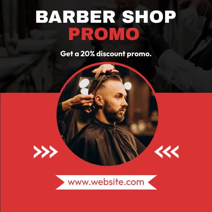 Barber Shop Promo Instagram Post template