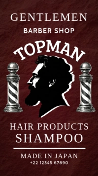 Barber Shop Shampoo Product Template Historia de Instagram