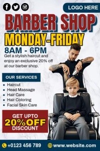 Barber Shop Template Плакат