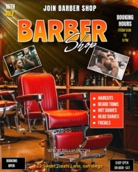 barber shop salon Instagram Portrait template