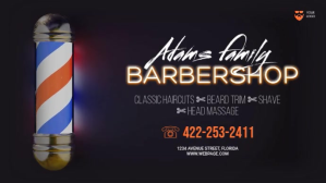 Barber Video Ad Template Tampilan Digital (16:9)