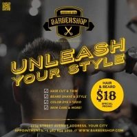 Barbershop ad vintage instagram video post template
