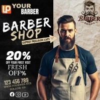 Barbershop Expert Haircut Square (1:1) template