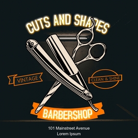 BARBERSHOP FLYER TEMPLATE Instagram Post