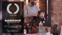 Barbershop hairdresser video business card template