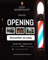 Barbershop Opening Instagram Portrait template