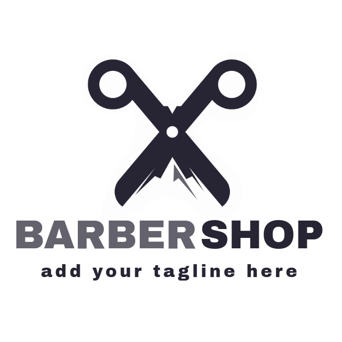 barbershop scissors logo 徽标 template