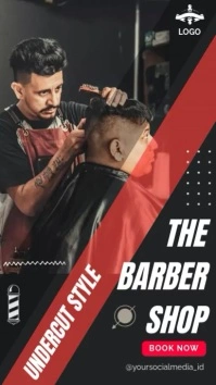 barbershop template Instagram Story