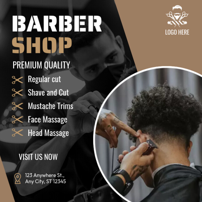 barbershop template Instagram Post