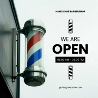 Barbershow open announcement Сообщение Instagram template