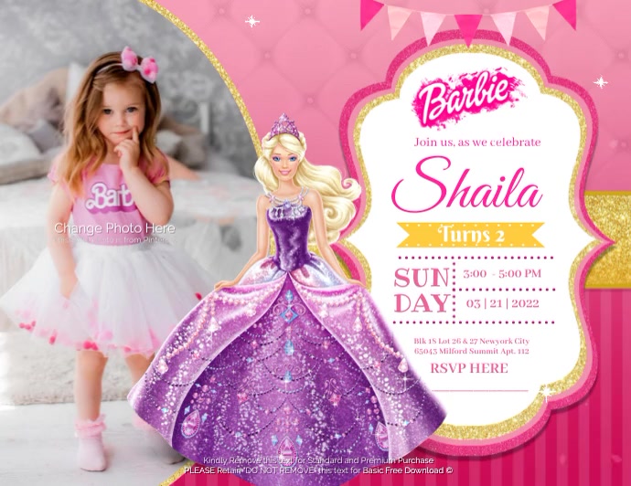 Barbie Template PosterMyWall