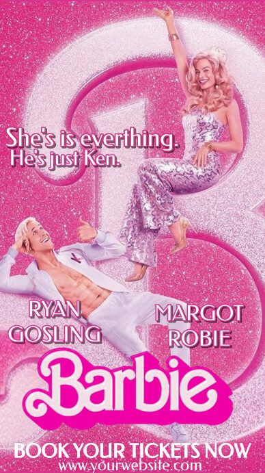 Barbie poster barbie movie poster Template PosterMyWall Barbie poster barbie movie poster Template PosterMyWall