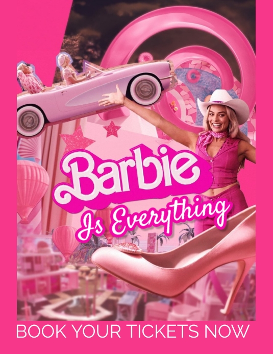 Barbie poster template PosterMyWall Barbie poster template PosterMyWall