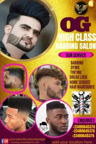 barbing salon template Poster