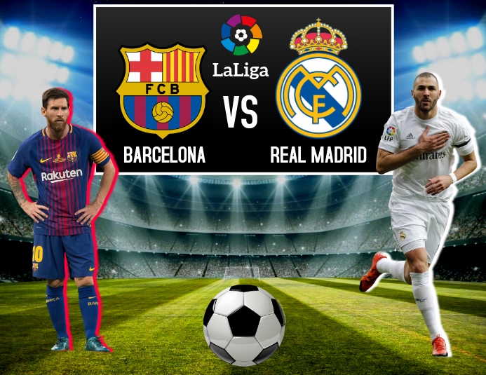 Barcelona vs Real Madrid ใบปลิว (US Letter) template